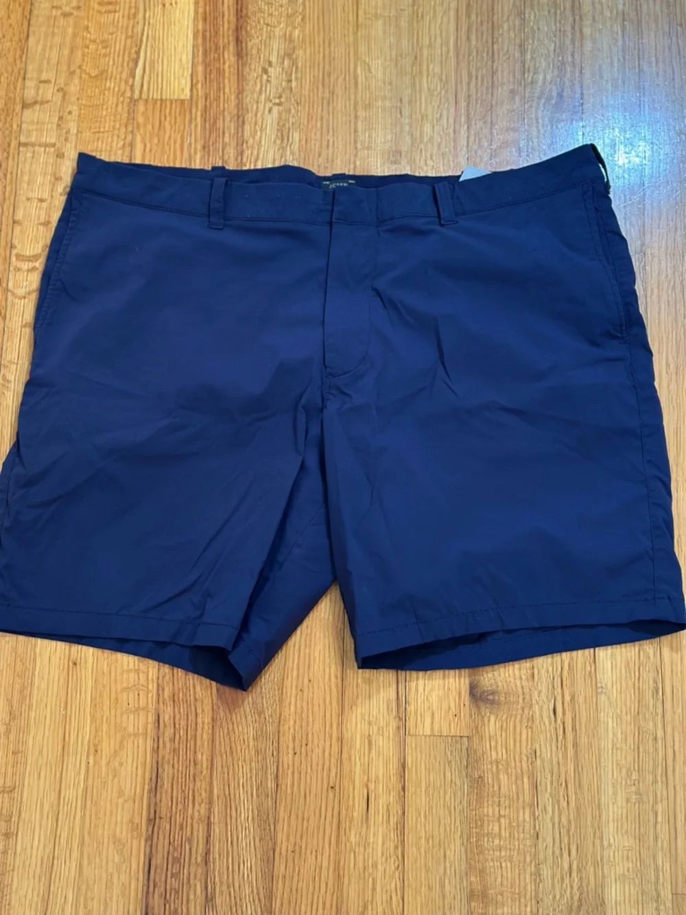 J Crew Tech Shorts Mens 42 Blue Flat Front Nylon Stretch Hiking Outdoor (#5)